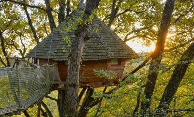 Cabane perchée spa Au bois d’Emma & Loue