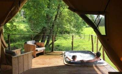 Tente Lodge SPA du Ruisseau avec jacuzzi privatif