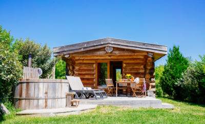 Cabane de trappeur avec spa